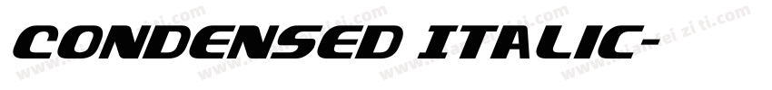 Condensed Italic字体转换
